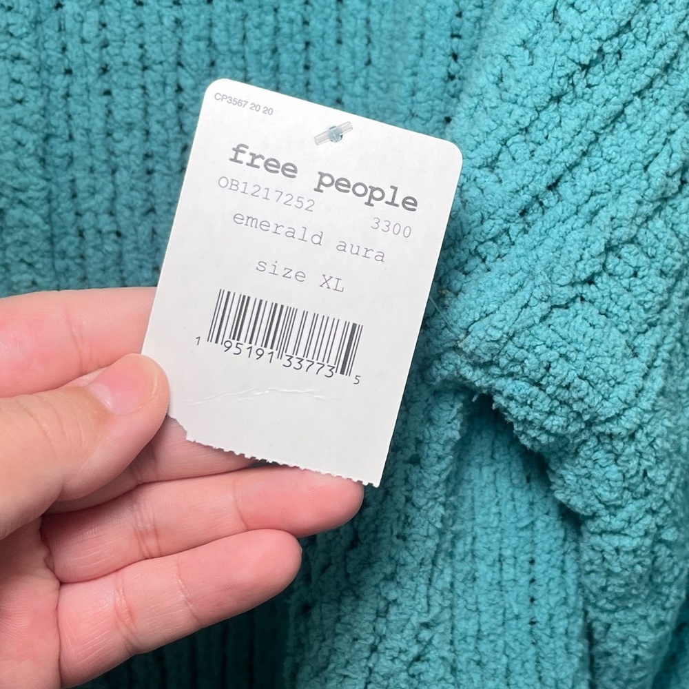 NWT Free People Emerald Aura Be Yours Pullover Balloon Sleeve Sweater XL Boho - Picture 6 of 13